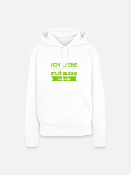 ich liebe flüssige Amnesie - Frauen Premium Bio Hoodie - Weiß
