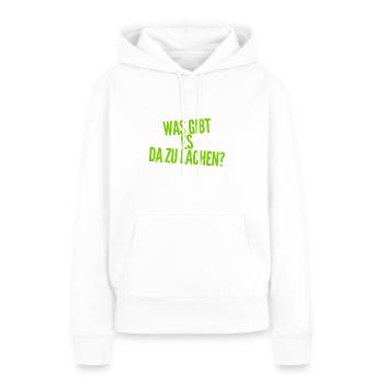 das ist nicht komisch - Frauen Premium Bio Hoodie - Weiß - Vorne - Julia (174cm)
