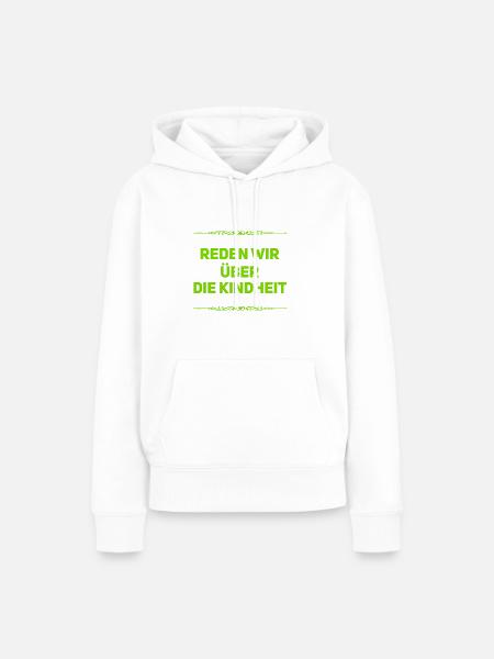 über die Kindheit - Frauen Premium Bio Hoodie - Weiß