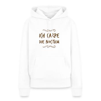 ich bin eine Nachteule - Frauen Premium Bio Hoodie - Weiß - Vorne - Julia (174cm)