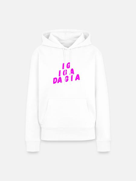 Gespräch auf bayrisch - Frauen Premium Bio Hoodie - Weiß
