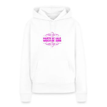 harte Schale - Frauen Premium Bio Hoodie - Weiß - Vorne - Julia (174cm)