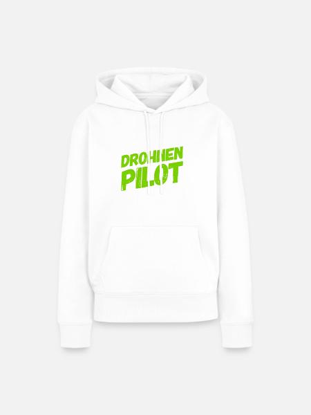 Drohnenpilot - Frauen Premium Bio Hoodie - Weiß