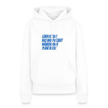 plane nicht - Frauen Premium Bio Hoodie - Weiß - Vorne - Julia (174cm)