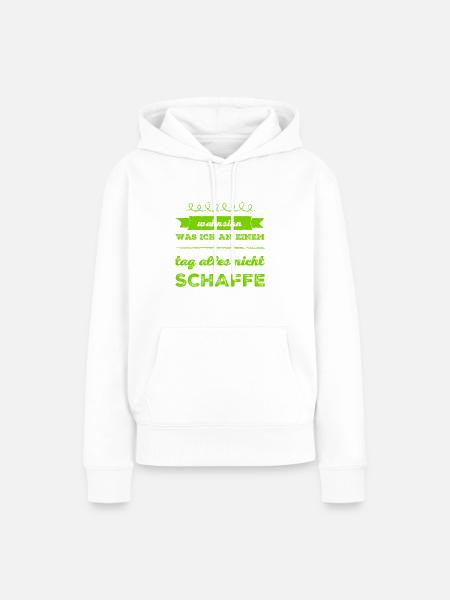 Faulheit ist mein Ding - Frauen Premium Bio Hoodie - Weiß
