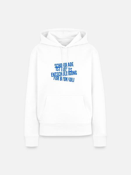 die Entschuldigung Gottes - Frauen Premium Bio Hoodie - Weiß