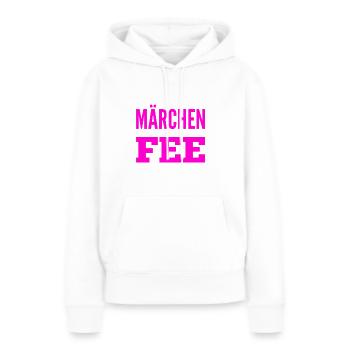 Je suis une fée pour les contes de fées - Sweat à capuche Premium bio Femme - blanc - Devant - Julia (174cm)