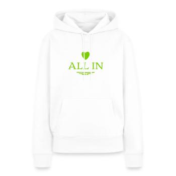 all in ist mein Ding - Frauen Premium Bio Hoodie - Weiß - Vorne - Julia (174cm)