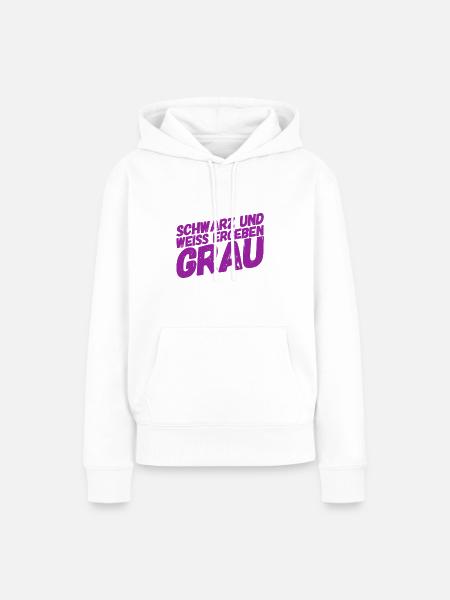 das ergibt grau - Frauen Premium Bio Hoodie - Weiß