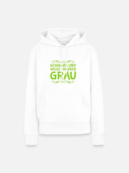 so entsteht grau - Frauen Premium Bio Hoodie - Weiß