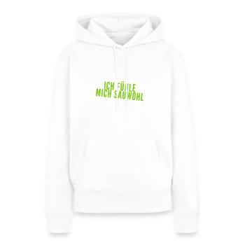 Je me sens bien - Sweat à capuche Premium bio Femme - blanc - Devant - Julia (174cm)