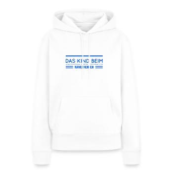 Je vais être honnête - Sweat à capuche Premium bio Femme - blanc - Devant - Julia (174cm)