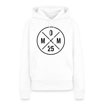 Mom 25 Baby Geburt Mutter Muttertag Mama 2025 - Frauen Premium Bio Hoodie - Weiß - Vorne - Julia (174cm)