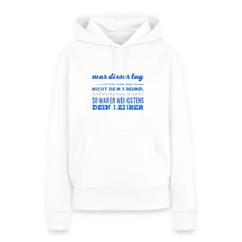Je profite de ma vie - Sweat à capuche Premium bio Femme - blanc - Devant - Julia (174cm)