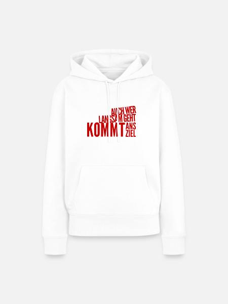 lass dir Zeit - Frauen Premium Bio Hoodie - Weiß