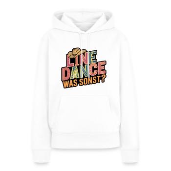 Line Dance mein Hobby - meine Passion - mein Ding - Frauen Premium Bio Hoodie - Weiß - Vorne - Julia (174cm)
