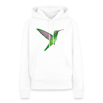 colibri - Sweat à capuche Premium bio Femme - blanc - Devant - Julia (174cm)