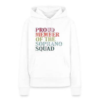 Fier membre de la Soprano Squad Vintage - Sweat à capuche Premium bio Femme - blanc - Devant - Julia (174cm)