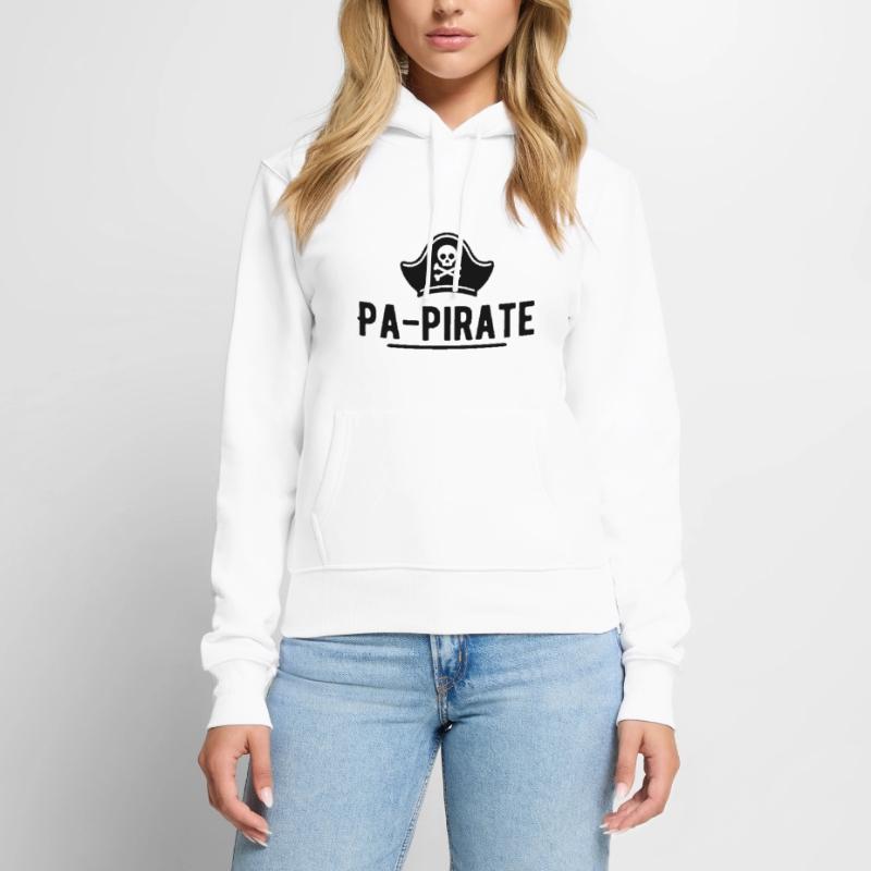 Pa-pirate t-shirt papi pirate Sweat à capuche Premium bio Femme