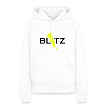 BLITZ - Frauen Premium Bio Hoodie - Weiß - Vorne - Julia (174cm)