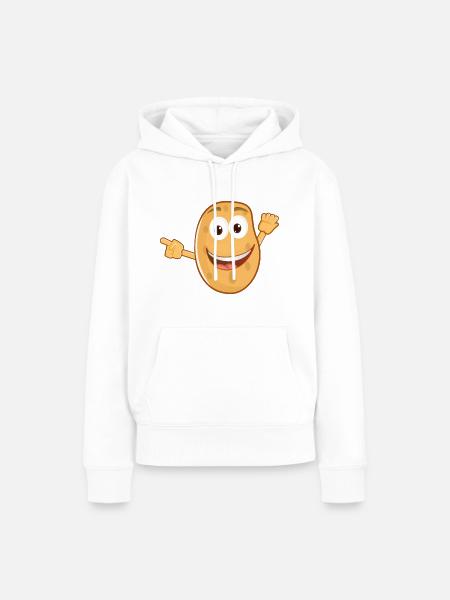 Funny Potato - Frauen Premium Bio Hoodie - Weiß