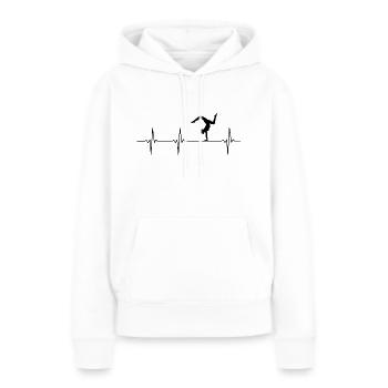 Heartbeat acrobatics yoga heartbeat rhythmic - Women’s Premium Organic Hoodie - white - Front - Julia (174cm)