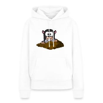 taupe - Sweat à capuche Premium bio Femme - blanc - Devant - Julia (174cm)