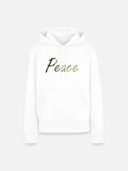 Frieden - Frauen Premium Bio Hoodie - Weiß