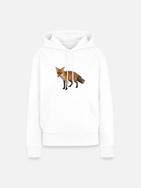 Fuchs - Frauen Premium Bio Hoodie - Weiß