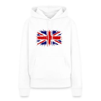 Großbritannien Flagge, Englandfahne, great britain - Frauen Premium Bio Hoodie - Weiß - Vorne - Julia (174cm)