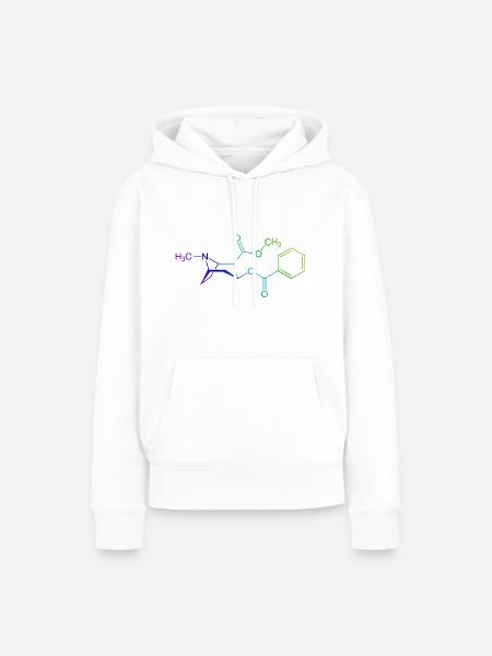 Koks Kokain farbig - Frauen Premium Bio Hoodie - Weiß
