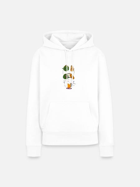 Bier Fusion - Frauen Premium Bio Hoodie - Weiß