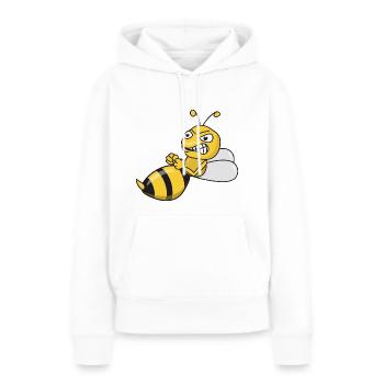 Drôle d'abeilles frelons insectes - Sweat à capuche Premium bio Femme - blanc - Devant - Julia (174cm)
