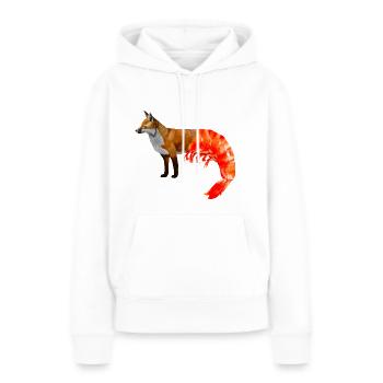 Fuchs-Shrimp-Mischung - Frauen Premium Bio Hoodie - Weiß - Vorne - Julia (174cm)