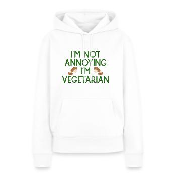 vegetarian vegan veggie pilze mushrooms4 - Frauen Premium Bio Hoodie - Weiß - Vorne - Julia (174cm)
