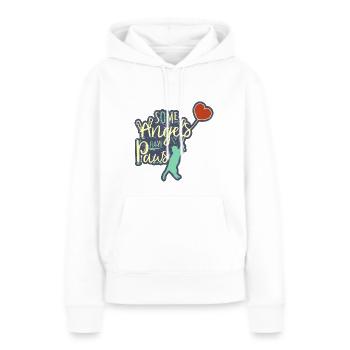 Vintage Retro Farben niedlicher Katzen Spruch Love - Frauen Premium Bio Hoodie - Weiß - Vorne - Julia (174cm)