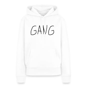 GANG - Sweat à capuche Premium bio Femme - blanc - Devant - Julia (174cm)
