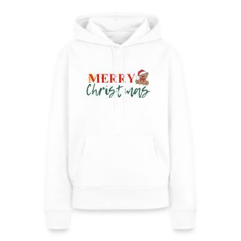 Frohes Weihnachtsgeschenk - Frauen Premium Bio Hoodie - Weiß - Vorne - Julia (174cm)