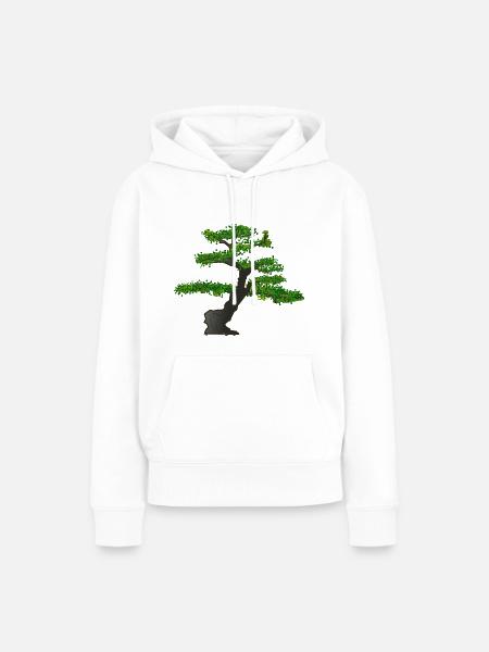 Bonsai - Frauen Premium Bio Hoodie - Weiß