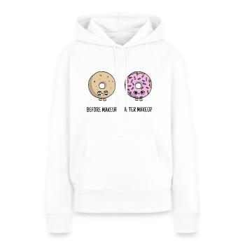 süße Make-Up Donuts Geschenk - Frauen Premium Bio Hoodie - Weiß - Vorne - Julia (174cm)