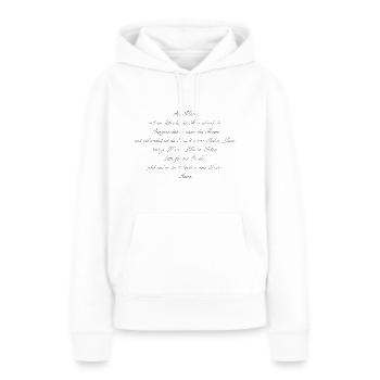 Ave Maria voll der Gnade weiss - Frauen Premium Bio Hoodie - Weiß - Vorne - Julia (174cm)