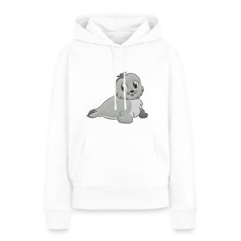 jouet en peluche Robbe - Sweat à capuche Premium bio Femme - blanc - Devant - Julia (174cm)