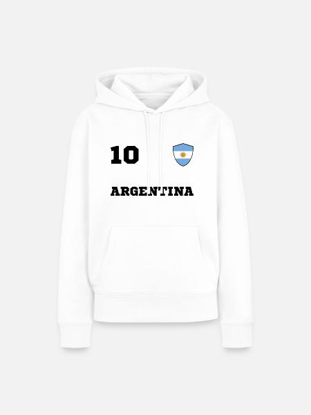 ARGENTINIEN Team Mannschaft - Frauen Premium Bio Hoodie - Weiß