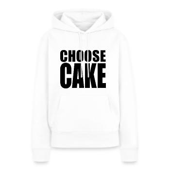 KUCHEN WÄHLEN (Leben wählen) - Frauen Premium Bio Hoodie - Weiß - Vorne - Julia (174cm)