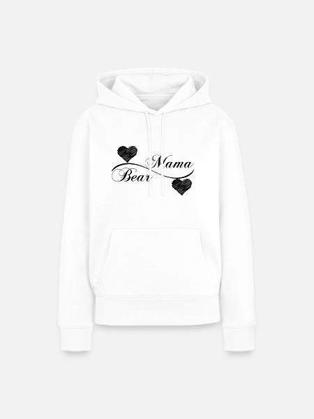 Mama Bear - Frauen Premium Bio Hoodie - Weiß