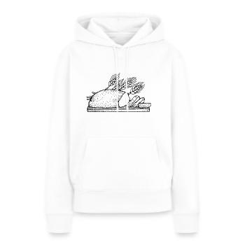 brot broetchen crossaint baecker baguette bread bu - Frauen Premium Bio Hoodie - Weiß - Vorne - Julia (174cm)