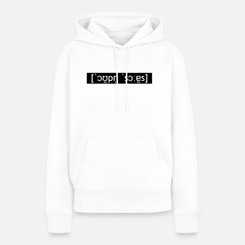 OPEN SOURCE LAUTSCHRIFT - SIMPLE - Frauen Premium Bio Hoodie - Weiß