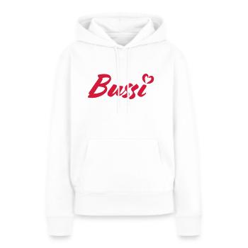 Bussi - Frauen Premium Bio Hoodie - Weiß - Vorne - Julia (174cm)