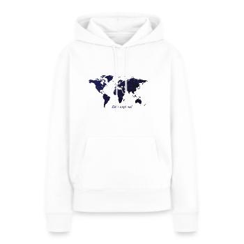 monde - Sweat à capuche Premium bio Femme - blanc - Devant - Julia (174cm)