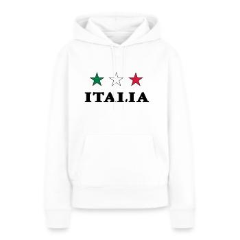 Italia - Italien mit 3 Sternen Gruen Weiss Rot - Frauen Premium Bio Hoodie - Weiß - Vorne - Julia (174cm)